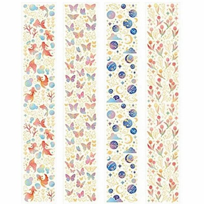 Kamizuki シール 蝶 花 天体 金魚 金色 手帳シール スッテカー 飾り物 Diy 手作り 日記 ダイアリー カレンダー アルバム 通販 Lineポイント最大get Lineショッピング