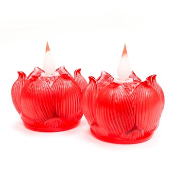 【新韻傳音】立體光充電款如意心燈｜USB充電蓮花燈｜LED電子蠟燭｜環保供佛燈｜佛堂寺廟居家供奉｜Y182C