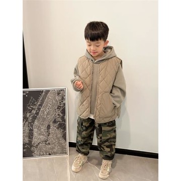 挪愛棉客 防潑水兒童絎縫保暖馬甲男女童坎肩外套 中大童山東網店