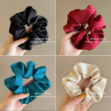 高級感緞面大腸發圈發繩女發飾簡約氣質扎頭發皮筋丸子頭頭繩頭飾