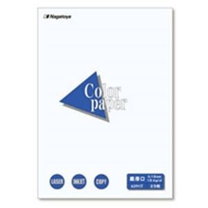 (業務用100セット) Nagatoya カラーペーパー コピー用紙 〔A3 最厚口 25枚〕 両面印刷対応 ホワイト(白)