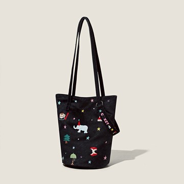 快速出貨🧡【COZY PLUS+】韓版森林秘境水桶包手提袋 SEP24#W1217 手提包 斜背包 水桶包 禮物 生日禮物 交換禮 情人節禮物 閨蜜禮物