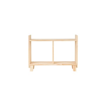 樂嫚妮 松木儲物收納櫃/書櫃/北歐民宿風-橫二格-櫃長64cm松木