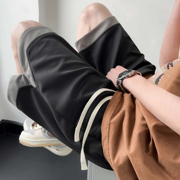 【臺北出貨】籃球短褲男運動寬松夏季潮牌男生速干美式男士冰絲休閑褲子五分褲