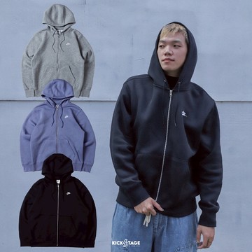 男款 NIKE NSW TEE 黑 灰 藍紫 刺繡LOGO 內刷毛 寬鬆 連帽 長袖 外套【FN3862】