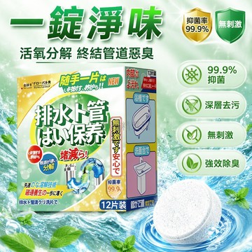 台灣出貨✨ 管道除臭泡騰片 下水道防反味清潔劑 酵素分解異味神器 清新薄荷香 通風除臭錠 廁所馬桶除菌 居家衛生清潔