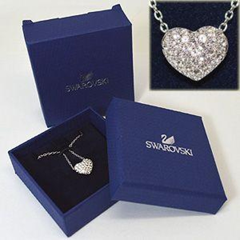 即納/ SWAROVSKI スワロフスキー/ハート リバーシブル ペンダント(代引