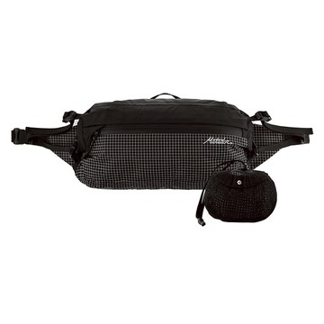 Matador 鬥牛士 FreeRain 防水輕量捲口拉鏈腰包 尼龍材質  展開(25.4 x 12.7 x 7.6cm) 收折(7.6 x 7.6 x 10.8cm)  黑色格紋  1個