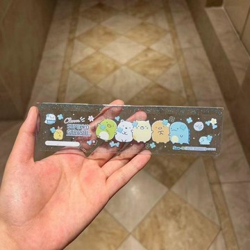 🍏☁️初夏上新🍏☁️角落生物直尺日系古早亞克力15cm可愛透明加厚簡約學生用品刻度尺