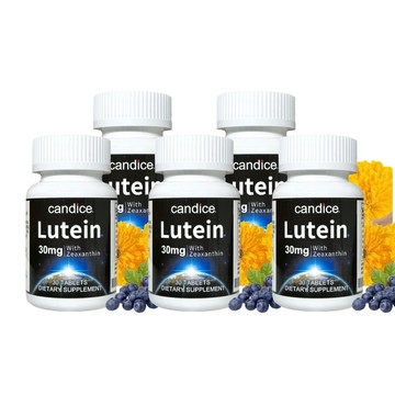 [Candice 康迪斯] 複方葉黃素山桑子錠「全素」(30錠/瓶) 五入組-[Candice 康迪斯] 複方葉黃素山桑子錠「全素」(30錠/瓶) 五入組