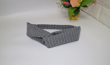 直條紋鬆緊交叉款髮帶