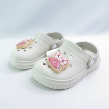 Disney 迪士尼正版 A25886BGWT 奇奇蒂蒂 兒童 電燈花園鞋 涼鞋 拖鞋 台灣製 米白 iSport愛運動