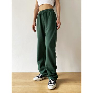 斷碼清貨|SWAGAL女裝復古百搭純高腰女子運動街舞衛褲直筒長褲冬