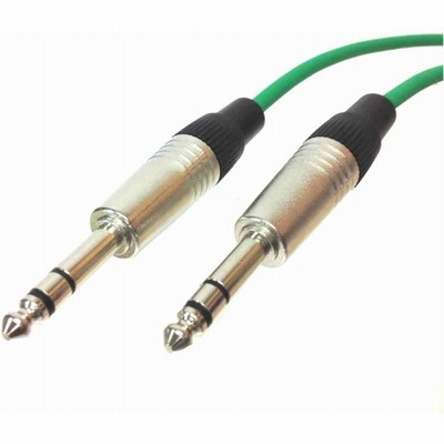 TRS Male to TRS Male Microphone Cable Green 10 feet　並行輸入品