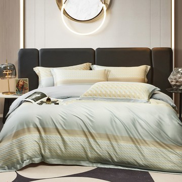 天絲™60支100%萊賽爾LF纖維 / 四件式兩用被床包組 / 時光之城