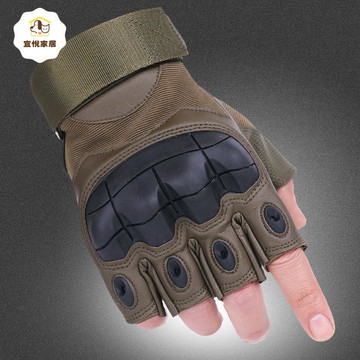 戰術半指手套男特種兵戶外格斗軍迷健身耐磨防滑騎行運動半截手套 py6211