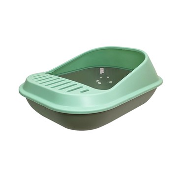 【貓砂盆 滿額免運】小貝貓砂盆 半包圍欄結構 防止貓咪刨砂外濺 附贈貓砂鏟