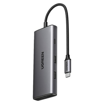 UGREEN 綠聯 七合一Type-C集線器 10Gbps高速傳輸版 15531  灰色  1盒