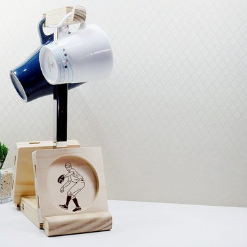 相信自己 棒球 投手 杯墊 馬克杯掛架 客製 手繪圖案 紀念禮物