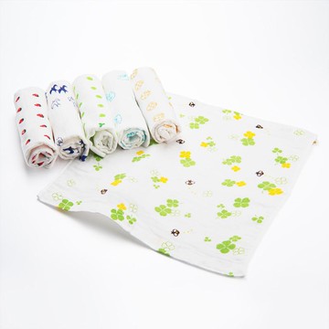 可愛紗布巾 經典小小圖 超值六件組