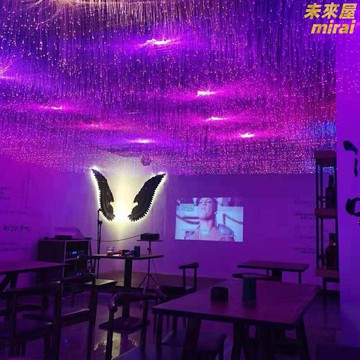 【星空頂定製】光纖燈 星空燈 網紅燈 吊燈 滿天星燈 走廊燈 餐廳燈 酒吧燈 清吧燈 可定製長度密度 創意氛圍燈 適用於多種商業場景