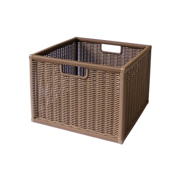 【hash】織暮系列仿藤編織收納籃-3入-3色可選焦糖棕