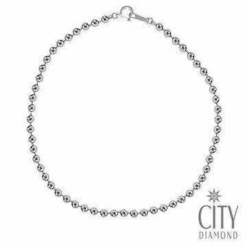 【City Diamond 引雅】14K 八角珠造型 白K金 腳鍊 (浮光流影系列)