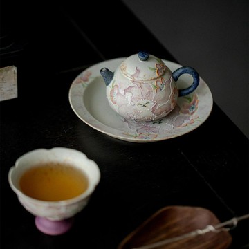 【茶品名】🍵茶壺 西施壺  泡茶壺墨己火石紅手繪九尾狐仿古功夫茶具合集家用茶壺蓋碗主人杯茶杯是
