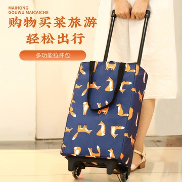 新品上市!!現貨免運】買菜小拉車 購物車 手拉車 可折疊輕便拖車 超市購物袋 家用神器拉桿車 附滾輪車 可伸縮購物車 置物袋 購物袋