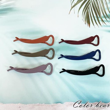 【卡樂熊】基本磨砂純色扭扭夾造型髮夾(六色)