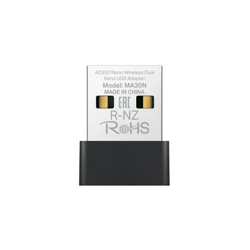 Mercusys 網路 MA20N Wi-Fi 5 雙頻 AC650 無線網路卡 迷你USB無線網卡 隨插即用 支援Win11 3年換新