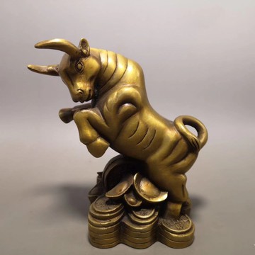 純銅生肖牛銅牛金錢牛旺市牛招財牛家居擺件工藝裝飾品