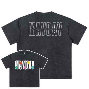 水洗黑/五月天演唱會周邊t恤MAYDAY表情同款短袖衣服應援物穿搭