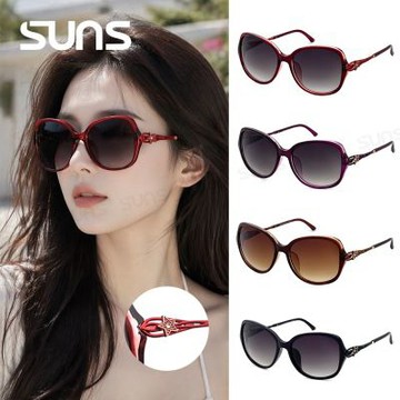 【SUNS】抗UV太陽眼鏡 時尚淑女星星鑲鑽造型 共四色 大框顯小臉 S32 台灣製 檢驗合格