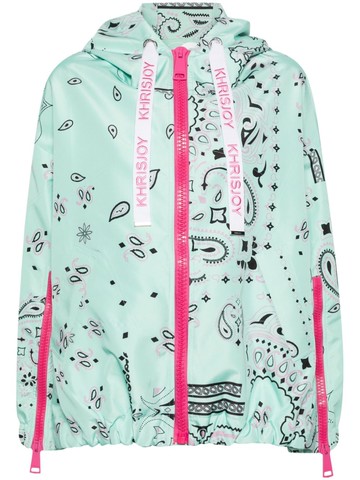 Khrisjoy - Khris bandana-print jacket - women - Polyester - 00 - Green