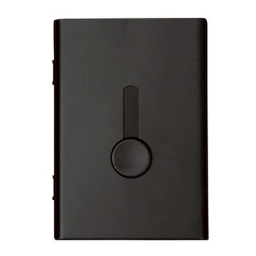 京都良品 商務菁英免開蓋自動出卡名片盒 黑色 鋁合金  1個