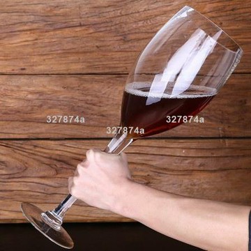 熱銷巨大特大號酒杯大巨型大容量啤酒杯紅酒杯高腳杯玻璃英雄杯魚缸酒杯327874ａ