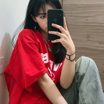 美式復古oversize純棉短袖t恤女夏季設計感小眾半袖寬松上衣ins潮
