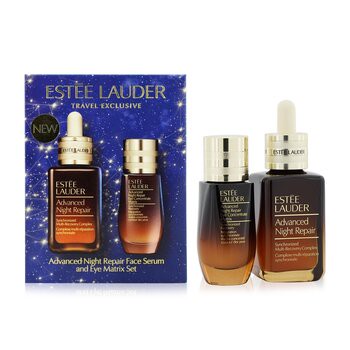 Estee Lauder 雅詩蘭黛 升級夜間修復套裝：升級再⽣基因修復亮眼精華 50ml+ 升級再生基因修復亮眼精萃 15ml 2pcs-組合