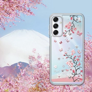 A15/A25/A26/A34/A35/A36/A55/A56 5G 防震雙料水晶殼-日本櫻