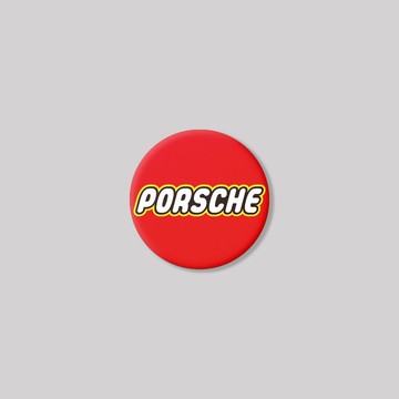 PORSCHE/TOY/圓形/鋁牌飾貼 SunBrother孫氏兄弟 金屬質感 防水 鋁牌 車貼