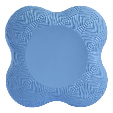 小鮮肉媽咪寶貝生活館 瑜伽跪墊  雙面防滑平板支撐手肘墊  運動護膝墊  PU軟綿材質  環保耐用  厚度2cm  藍色  1個