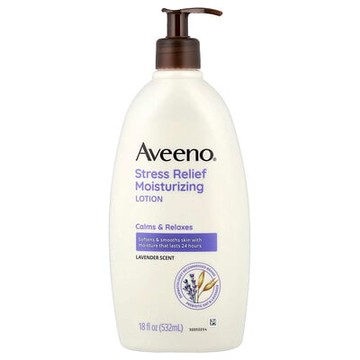 Aveeno, 壓力舒緩保濕霜，薰衣花草香，18 液量盎司（532 毫升）
