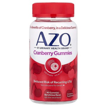AZO, 蔓越莓®軟糖，漿果味，40 粒（每粒 250 毫克）