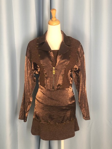 編織布料拼接短版外套