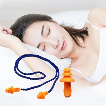 帶繩三層隔音耳塞 噪音耳塞 睡眠耳塞 矽膠耳塞 游泳耳塞 螺旋耳塞 靜音耳塞 睡覺耳塞【JA310】99750走走去旅行