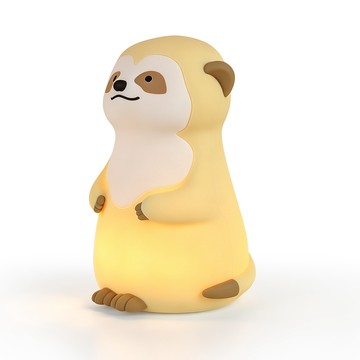 aibo 可愛狐獴 充電式拍拍小夜燈(三段光/定時)