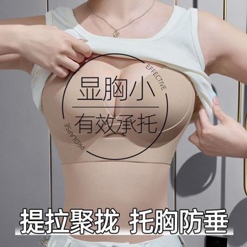 托胸顯瘦調整型內衣女大碼防下垂外擴大胸顯小無痕提拉收副乳文胸
