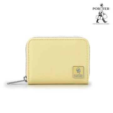 PORTER INTERNATIONAL - 復古品味MORI零錢包 - 鵝黃色