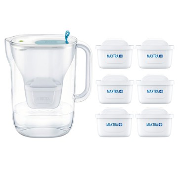 BRITA 台灣公司貨 純淨濾水壺 水壺 + 濾心6個  3.6L  1組  144269